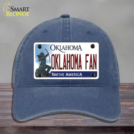 Oklahoma Fan Novelty License Plate Hat Unconstructed Cotton / Navy