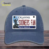 Sooners Fan Novelty License Plate Hat Unconstructed Cotton / Navy