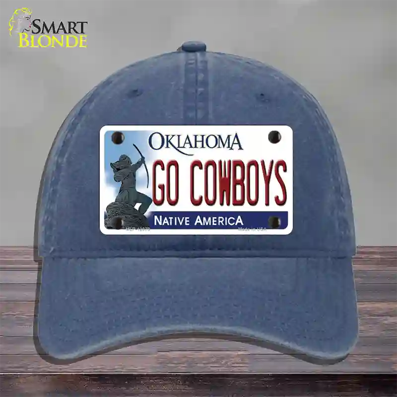 Go Cowboys Novelty License Plate Hat Unconstructed Cotton / Navy