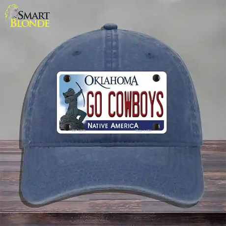 Go Cowboys Novelty License Plate Hat Unconstructed Cotton / Navy