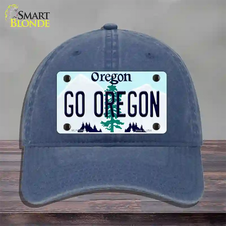 Go Oregon Novelty License Plate Hat Unconstructed Cotton / Navy