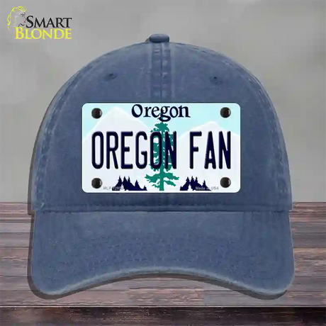 Oregon Fan Novelty License Plate Hat Unconstructed Cotton / Navy