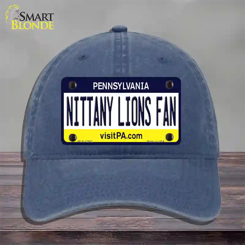 Nittany Lions Fan Novelty License Plate Hat Unconstructed Cotton / Navy