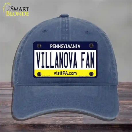 Villanova Fan Novelty License Plate Hat Unconstructed Cotton / Navy