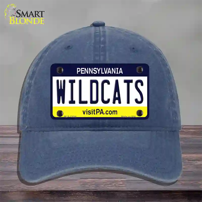 Wildcats Pennsylvania Novelty License Plate Hat Unconstructed Cotton / Navy