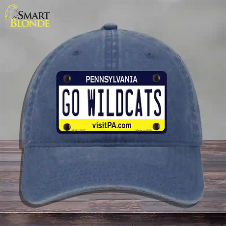 Go Wildcats Pennsylvania Novelty License Plate Hat Unconstructed Cotton / Navy