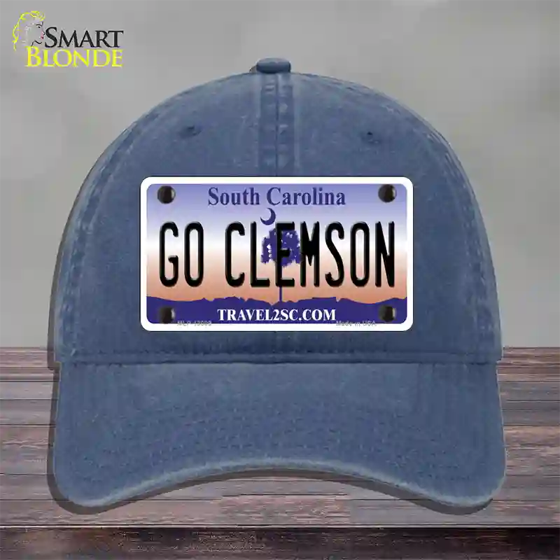 Go Clemson Novelty License Plate Hat Unconstructed Cotton / Navy