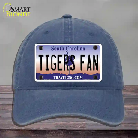 South Carolina Plate Tigers Fan Novelty License Plate Hat Unconstructed Cotton / Navy