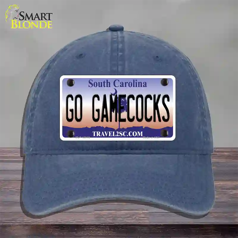 Go Gamecocks Novelty License Plate Hat Unconstructed Cotton / Navy