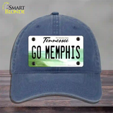 Go Memphis Novelty License Plate Hat Unconstructed Cotton / Navy