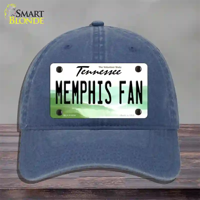 Memphis Fan Novelty License Plate Hat Unconstructed Cotton / Navy