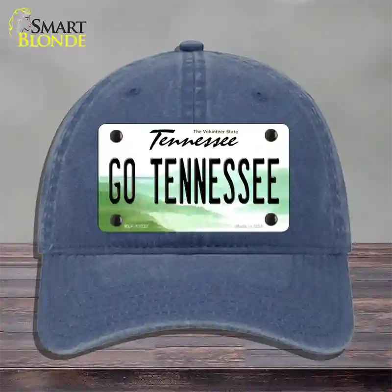 Go Tennessee Novelty License Plate Hat Unconstructed Cotton / Navy