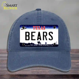 Bears Novelty License Plate Hat Unconstructed Cotton / Navy