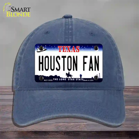 Houston Fan Novelty License Plate Hat Unconstructed Cotton / Navy