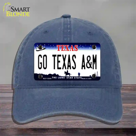 Go Texas A&M Novelty License Plate Hat Unconstructed Cotton / Navy