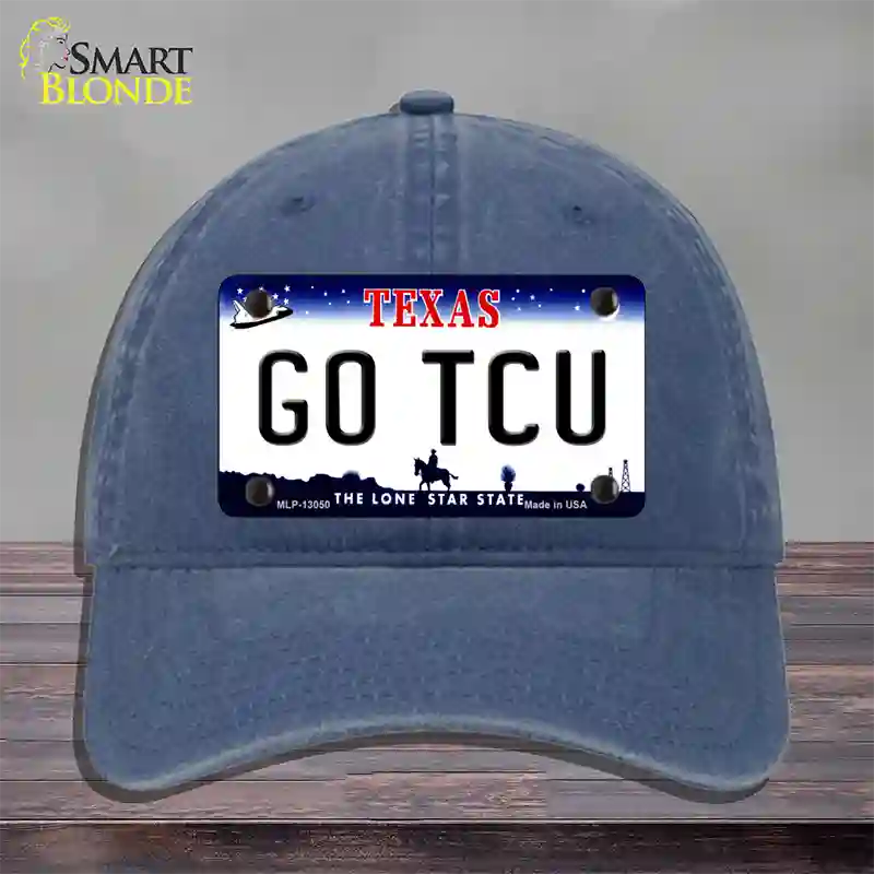 Go TCU Novelty License Plate Hat Unconstructed Cotton / Navy