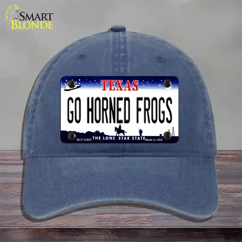 Go Horned Frogs Novelty License Plate Hat Unconstructed Cotton / Navy