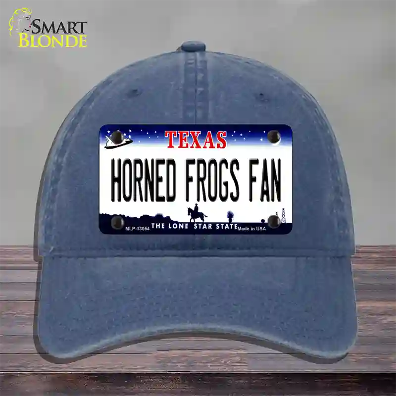 Horned Frogs Fan Novelty License Plate Hat Unconstructed Cotton / Navy