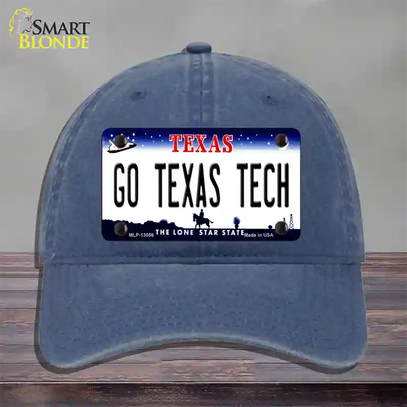 Go Texas Tech Novelty License Plate Hat Unconstructed Cotton / Navy