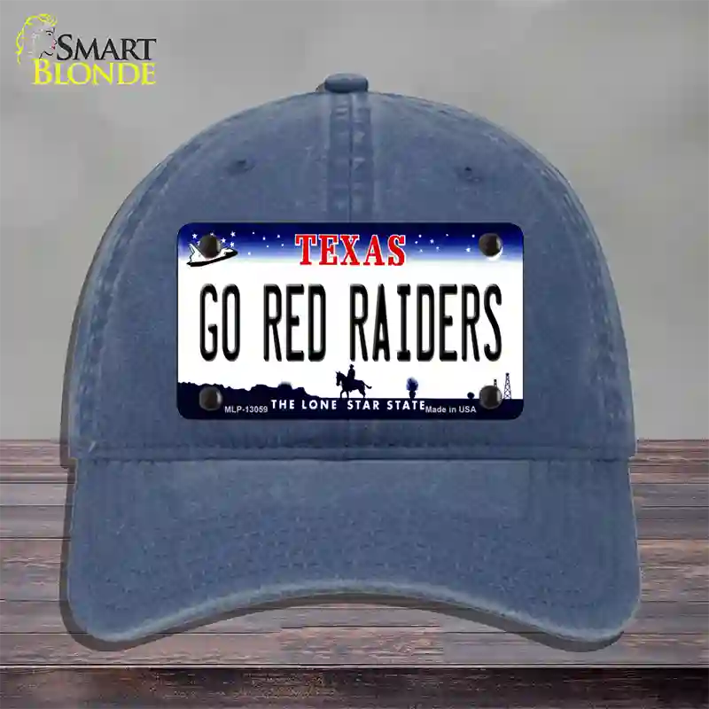 Go Red Raiders Novelty License Plate Hat Unconstructed Cotton / Navy