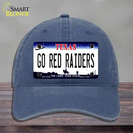 Go Red Raiders Novelty License Plate Hat Unconstructed Cotton / Navy