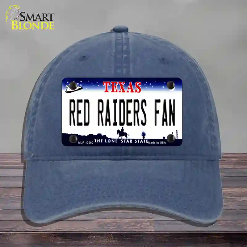 Red Raiders Fan Novelty License Plate Hat Unconstructed Cotton / Navy