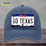 Go Texas Novelty License Plate Hat Unconstructed Cotton / Navy