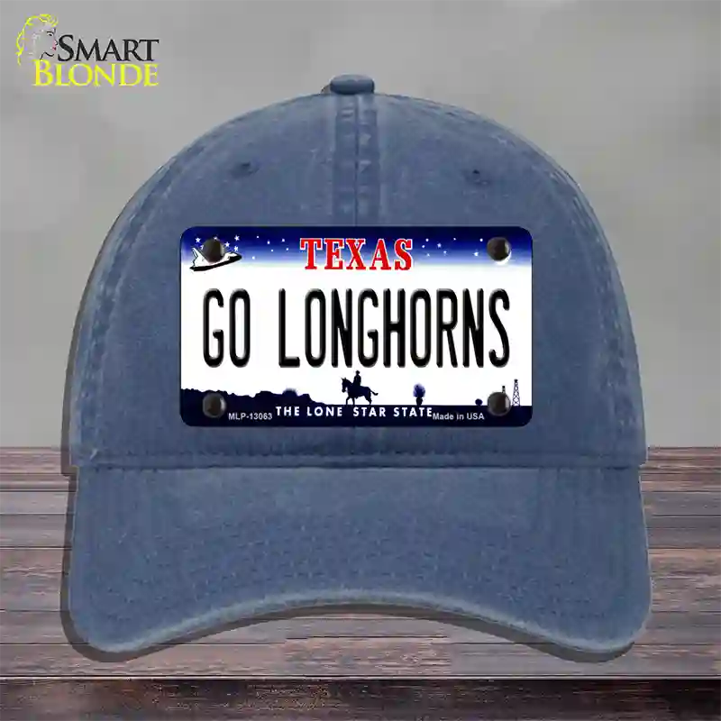 Go Longhorns Novelty License Plate Hat Unconstructed Cotton / Navy