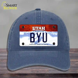 BYU Novelty License Plate Hat Unconstructed Cotton / Navy