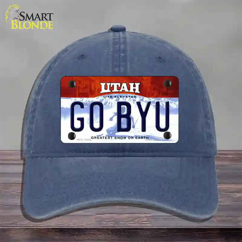 Go BYU Novelty License Plate Hat Unconstructed Cotton / Navy