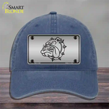 Bulldog Novelty License Plate Hat Unconstructed Cotton / Navy