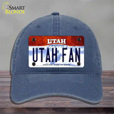 Utah Fan Novelty License Plate Hat Unconstructed Cotton / Navy