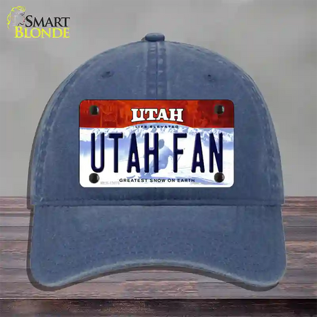 Utah Fan Novelty License Plate Hat Unconstructed Cotton / Navy