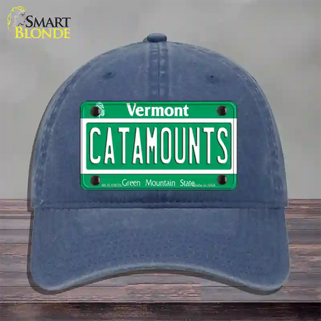 Catamounts Novelty License Plate Hat Unconstructed Cotton / Navy