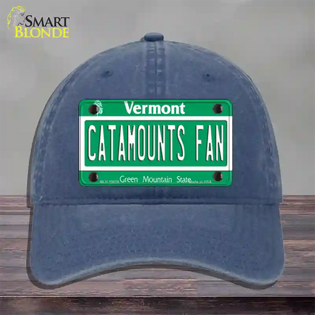 Catamounts Fan Novelty License Plate Hat Unconstructed Cotton / Navy