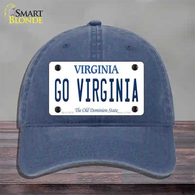 Go Virginia Novelty License Plate Hat Unconstructed Cotton / Navy