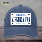 Virginia Fan Novelty License Plate Hat Unconstructed Cotton / Navy