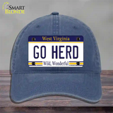 Go Herd Novelty License Plate Hat Unconstructed Cotton / Navy