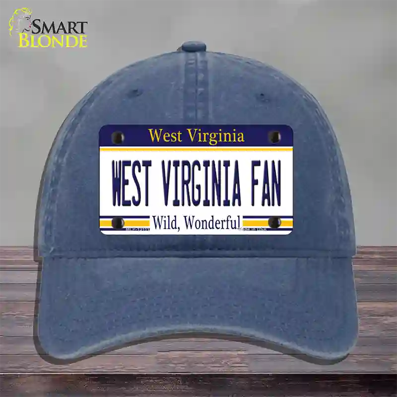 West Virginia Fan Novelty License Plate Hat Unconstructed Cotton / Navy