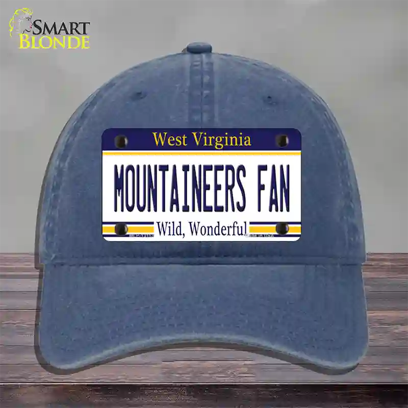 Mountaineers Fan Novelty License Plate Hat Unconstructed Cotton / Navy