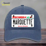 Marquette Novelty License Plate Hat Unconstructed Cotton / Navy