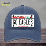 Go Eagles Wisconsin Novelty License Plate Hat Unconstructed Cotton / Navy