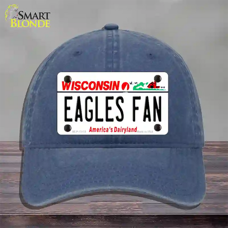 Eagles Fan Wisconsin Novelty License Plate Hat Unconstructed Cotton / Navy