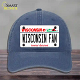 Wisconsin Fan Novelty License Plate Hat Unconstructed Cotton / Navy