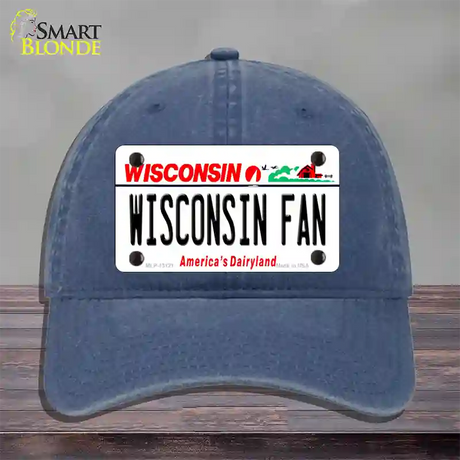 Wisconsin Fan Novelty License Plate Hat Unconstructed Cotton / Navy