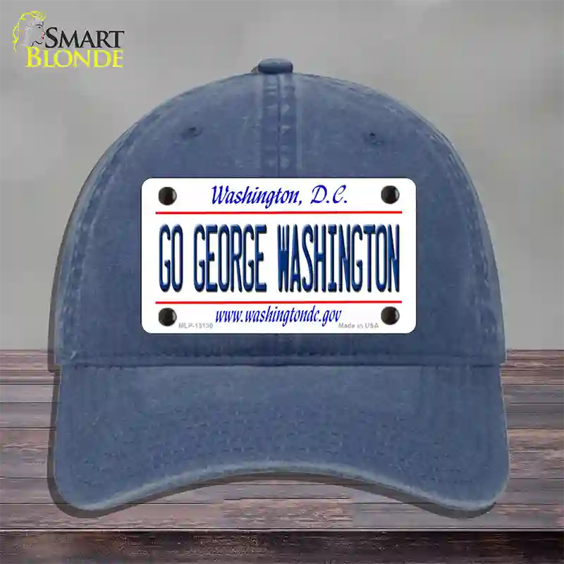 Go George Washington Novelty License Plate Hat Unconstructed Cotton / Navy