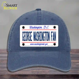 George Washington Fan Novelty License Plate Hat Unconstructed Cotton / Navy