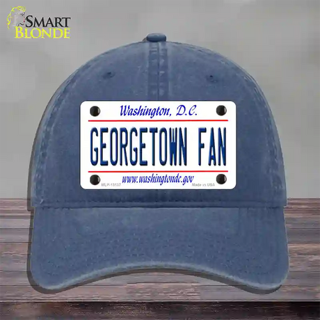 Georgetown Fan Novelty License Plate Hat Unconstructed Cotton / Navy