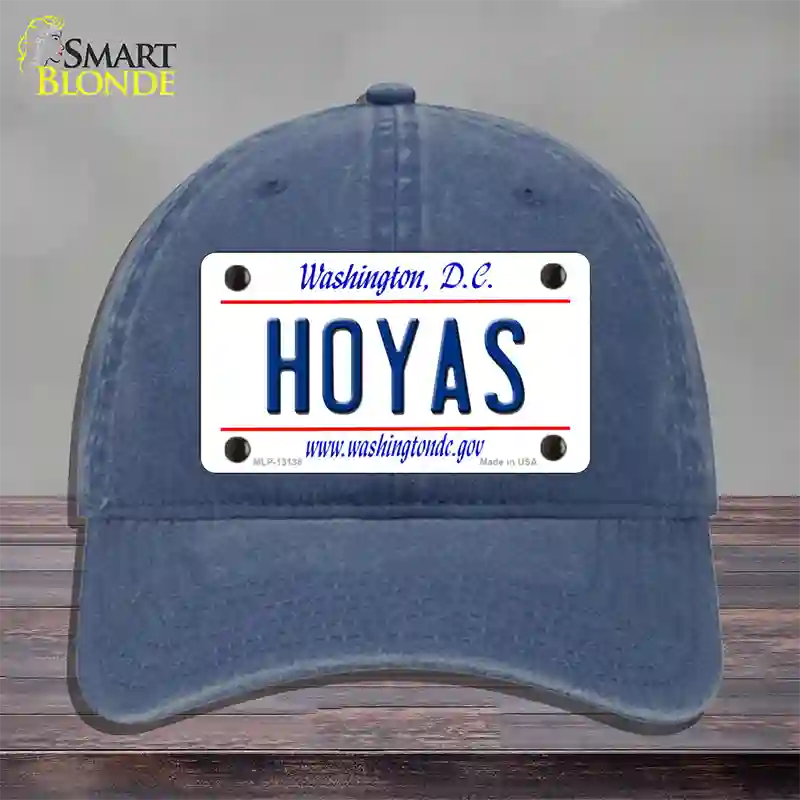 Hoyas Novelty License Plate Hat Unconstructed Cotton / Navy