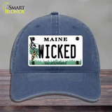 Wicked Maine Novelty License Plate Hat Unconstructed Cotton / Navy